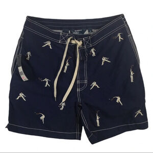 SH288 NWT Polo Ralph Lauren Designer Lined Tennis Player Swim Trunks S $85